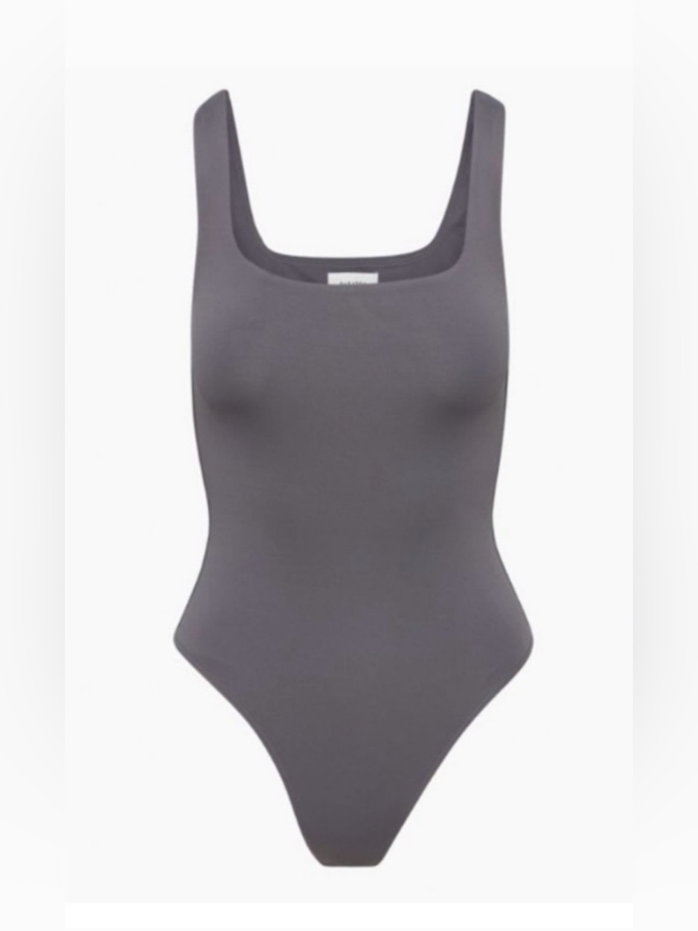 Aritzia NWOT Gray Seamless Square-Neck Bodysuit